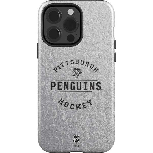 NHL Pittsburgh Penguins Black Text iPhone 15 Pro Impact Case